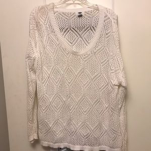 White sweater from Old Navy